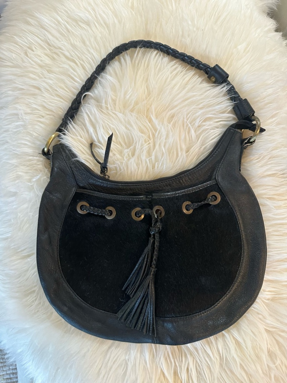 Vintage Diane Gail Leather Hobo Bag